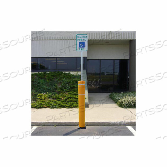 OEM#: B52/8-C-Y/W52H WITH 8H SIGN POST - CONCRETE INSTALLATION - YELLOW COVER/WHITE TAPES by Flexpost, Inc.