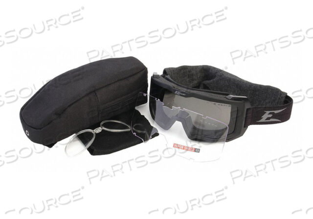 SAFETY GOGGLES BLACK FRAME CLEAR/SMOKE
