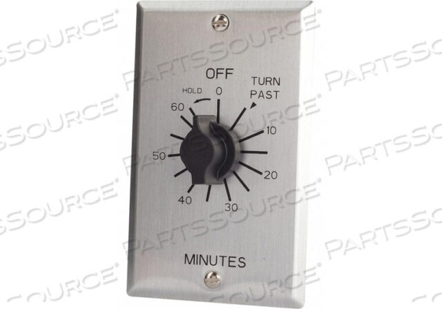 OEM#: C560MH60 MINUTE SPRING WOUND TWIST TIMER WITH HOLD, 125-277V, SPDT, METAL WALLPLATE by Tork
