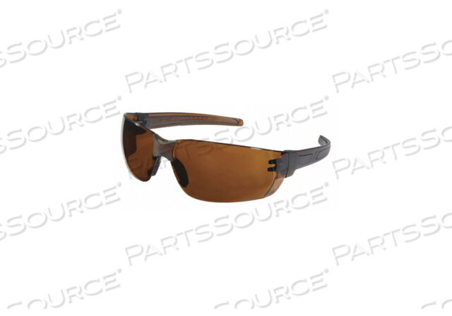 SAFETY GLASS BROWN LENS FRAMELESS