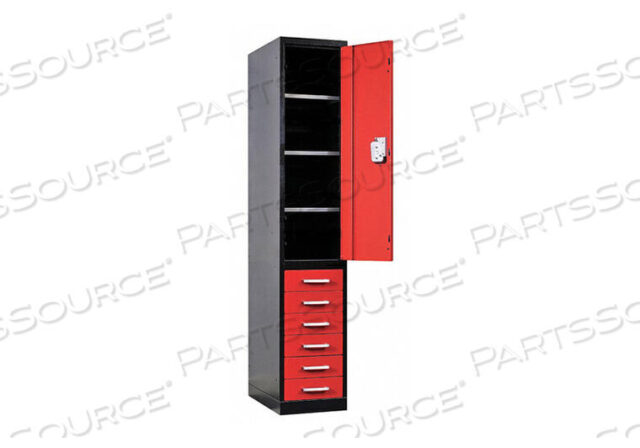 OEM#: FKL8478-6D-BR-HTFORT KNOX LOCKER - HALF HEIGHT DOOR & 6 DRAWERS, 18W X 24D X 78H by Hallowell