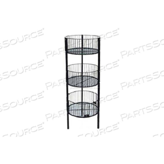 OEM#: 3332B3-TIER BIN, 18 L X 45 H, METAL, BLACK by Amko Displays LLC