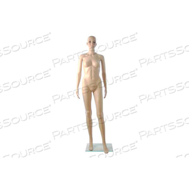 OEM#: F/5XFEMALE MANNEQUIN - COMPLETE, HANDS BY SIDE, LEGS STRAIGHT - FLESH TONE by Amko Displays LLC