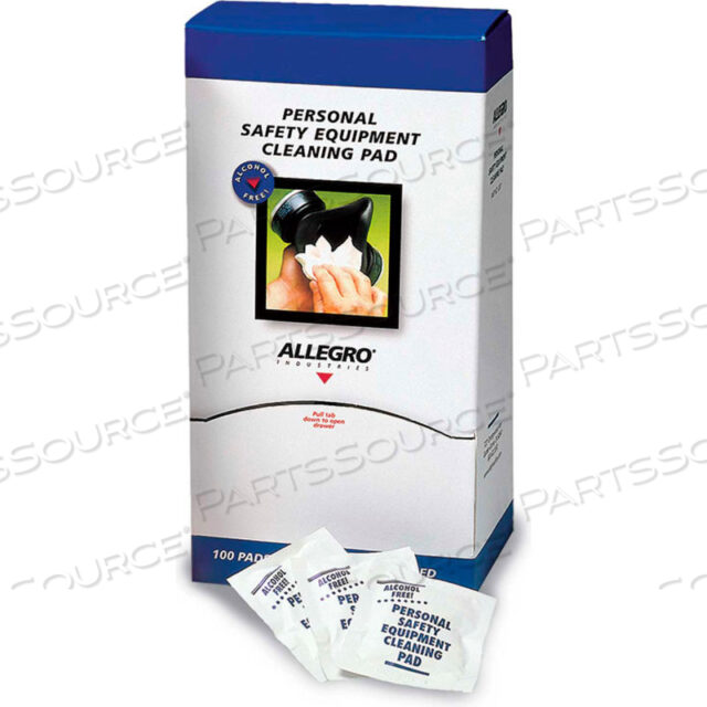 OEM#: 3001PERSONAL SAFETY EQUIPMENT CLEANING PADS, ALCOHOL-FREE, 5 IN X 8 IN, WHITE by Allegro