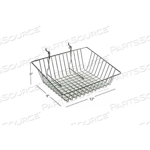 OEM#: 300624SLOPED CHROME WIRE BASKET, 9 HIGH, METAL - PKG QTY 2 by Azar International