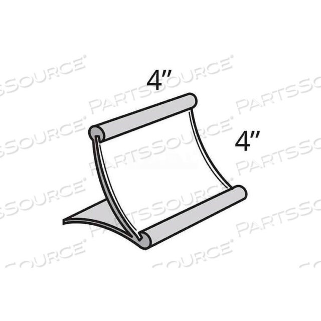 OEM#: 300885CURVED COUNTERTOP SIGN HOLDER, 4 X 4, METAL,1 PIECE by Azar International