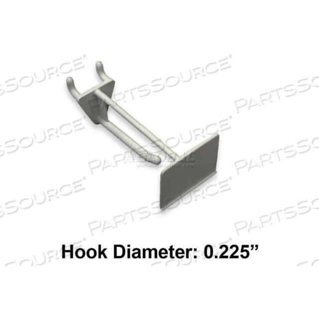 OEM#: 800012-WHT2 OPAQUE PLASTIC PEGBOARD SCAN HOOK, WHITE - PKG QTY 50 by Azar International