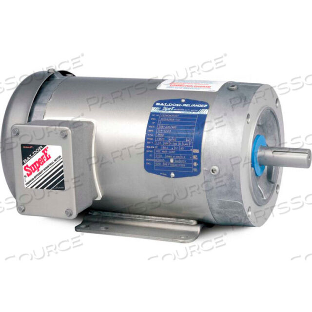 OEM#: CESWDM3613TWASHDOWN MOTOR, 3 PH, 5 HP, 3480 RPM, 208-230/460 V, TEFC, 184TC FR by BALDOR