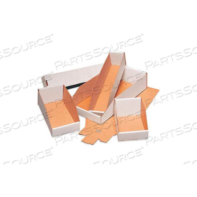 OEM#: BSBINMT8248 X 24 X 4-1/2 OPEN TOP WHITE CORRUGATED BIN BOXES by The Packaging Wholesalers
