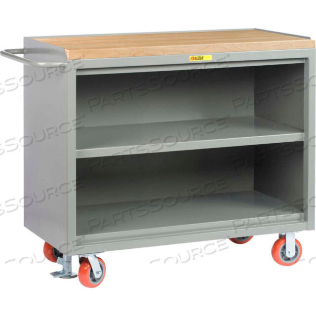 OEM#: MJ3-2448-FLMOBILE BENCH CABINETS, CENTER SHELF, BUTCHER BLOCK TOP 48W X 24D by Little Giant