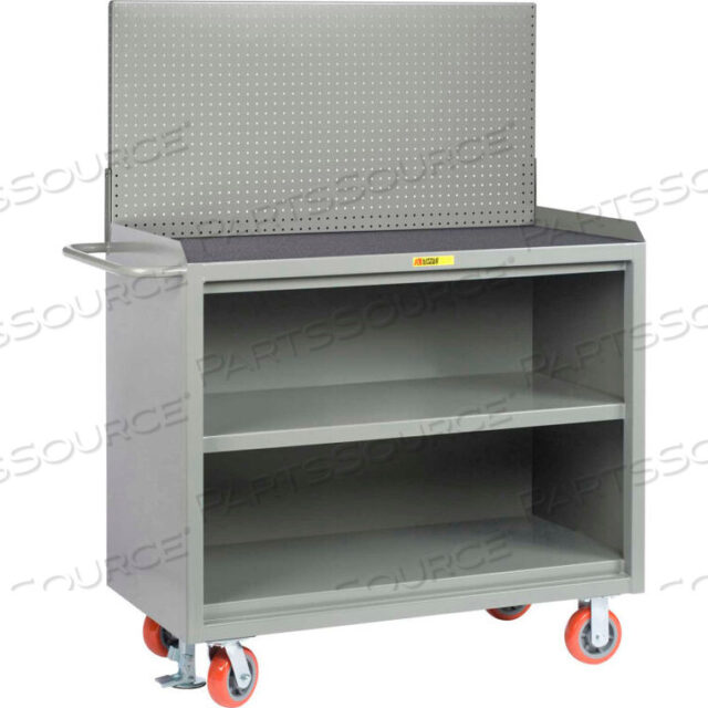OEM#: MM3-2448-FL-PB48W X 24D MOBILE SERVICE BENCH, CENTER SHELF, NON-SLIP VINYL TOP by Little Giant
