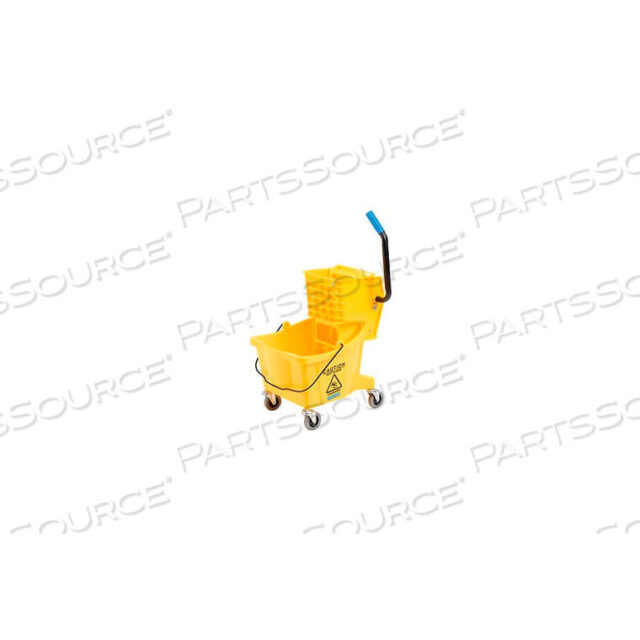 OEM#: 3690804COMMERCIAL MOP BUCKET WITH SIDE-PRESS WRINGER 26 QUART, YELLOW by Carlisle