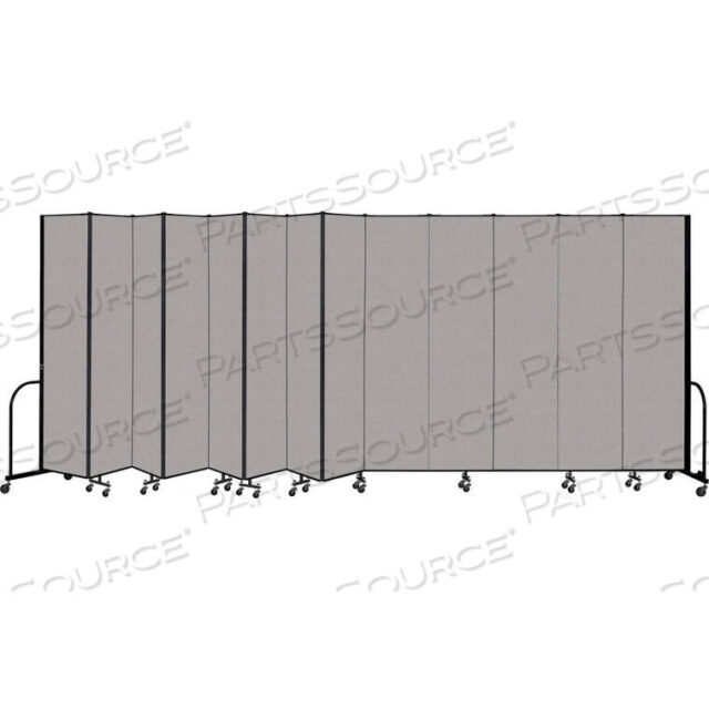 OEM#: CFSL-8013VGPORTABLE ROOM DIVIDER 13 PANEL, 8H X 241L, VINYL COLOR: GRAY by Screenflex