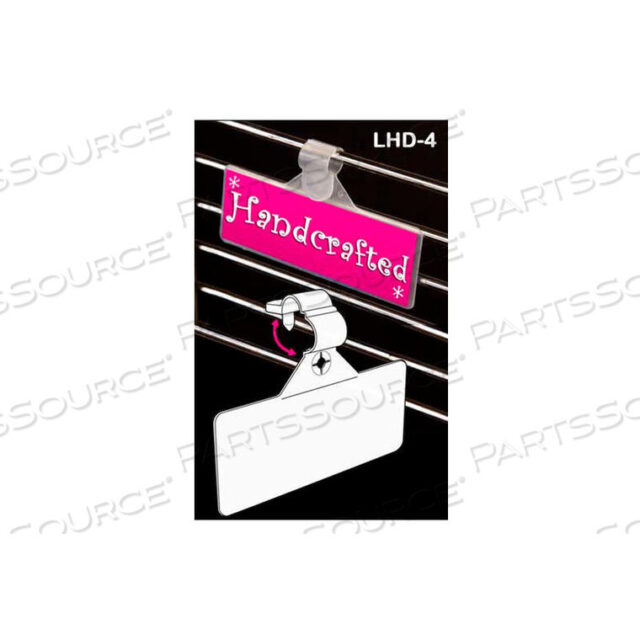 OEM#: LHD-4SECURE-LOK LABEL HOLDER, 1-1/4L X 3-1/2W, CLEAR by Clip Strip Corp.