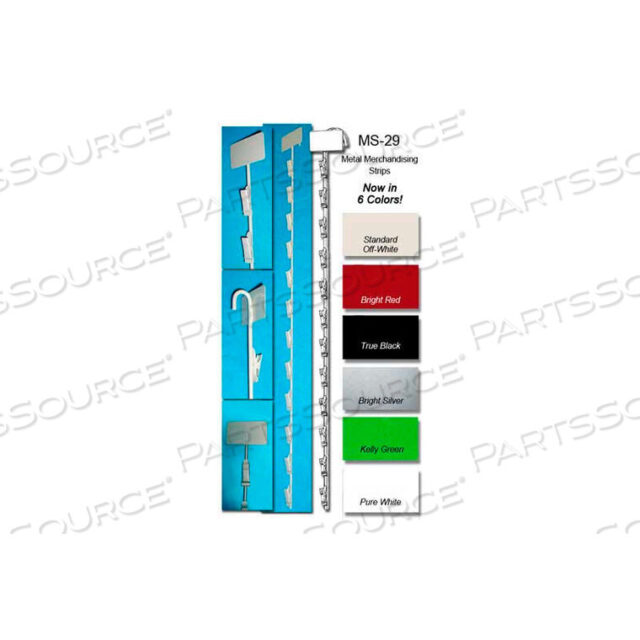 OEM#: MS-29GRMETAL MERCHANDISING STRIPS, 12 STATIONS, GREEN by Clip Strip Corp.