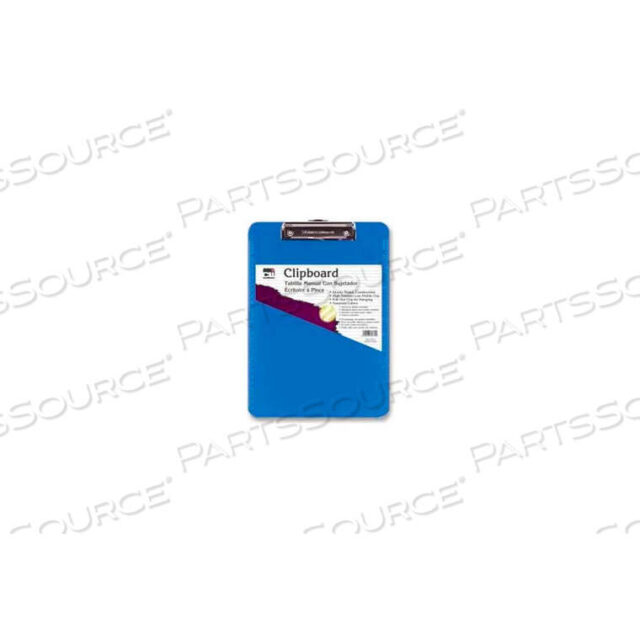 OEM#: 89715CLI RUBBER GRIP CLIPBOARD, 8-1/2 X 11, NEON BLUE by Charles Leonard