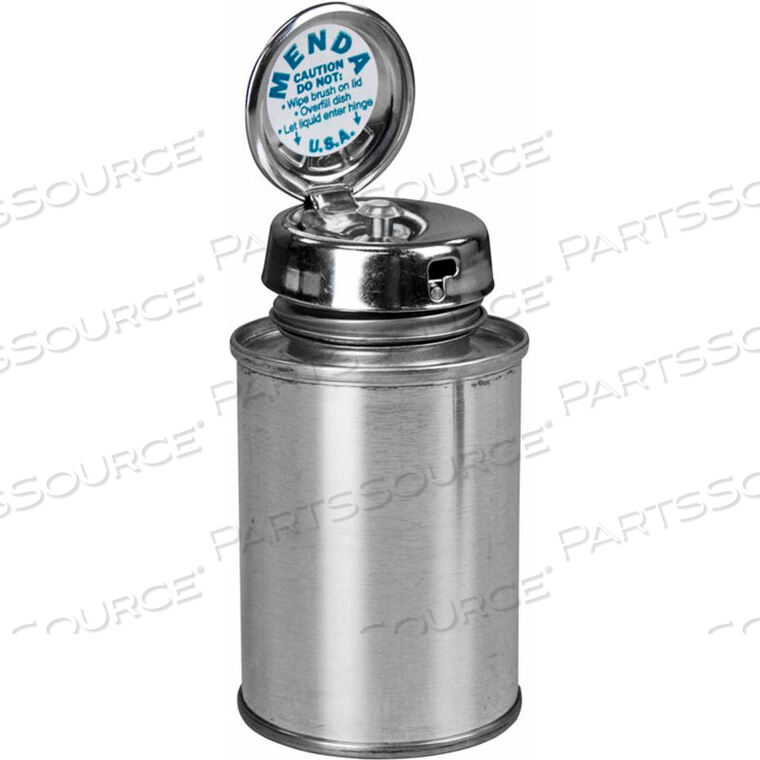 OEM#: 35255MENDA ROUND TIN-PLATE LIQUID DISPENSER WITH PURE-TAKE PUMP, 4 OZ. by Desco