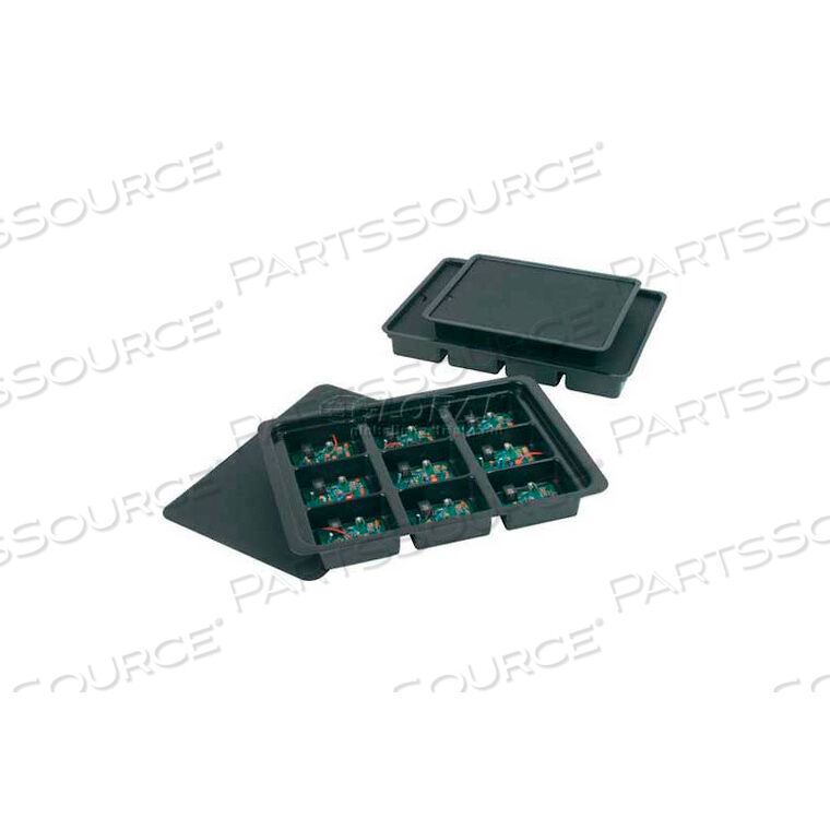 OEM#: 39206PROTEKTIVE PAK CONDUCTIVE KITTING TRAY, 12 CELLS, 10-1/2L X 8-3/4W X 1-1/2H by Desco