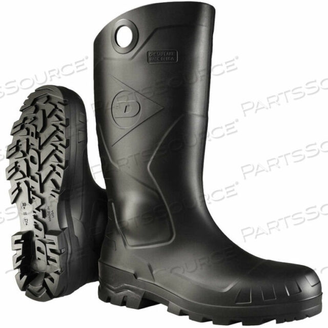 OEM#: 86775-1286775 14H PVC BOOT, PLAIN TOE, SIZE 12, BLACK by Dunlop