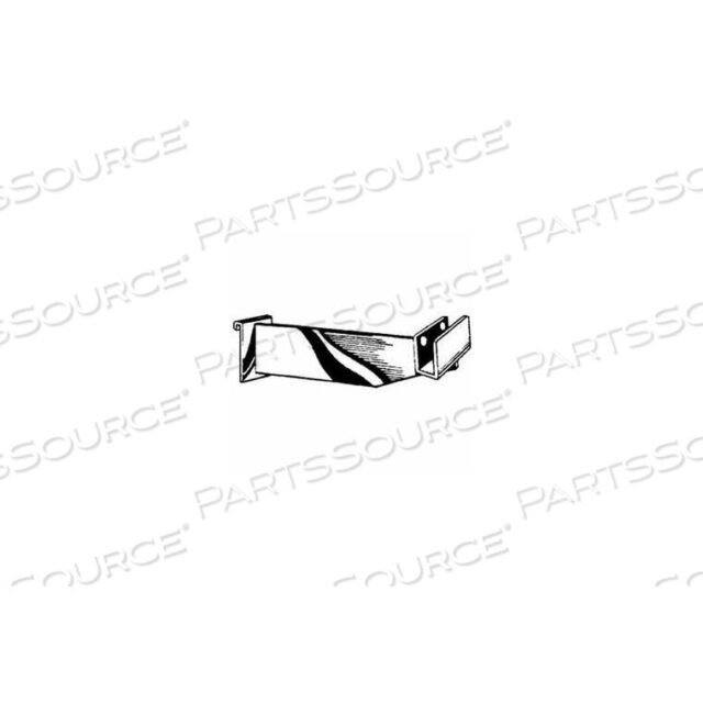 OEM#: BLK/FB12L HANGRAIL BRACKET TO HOLD RECTANGULAR TUBING - SEMI-GLOSS BLACK by Econoco