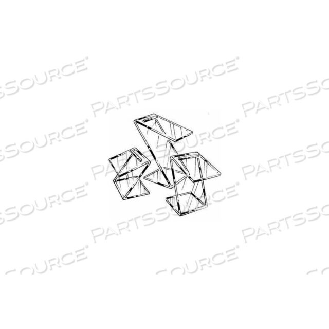 OEM#: FF/ZSHOE-3SET OF 3 BEVELED EDGE SLANT SHOE RISERS - CLEAR by Econoco