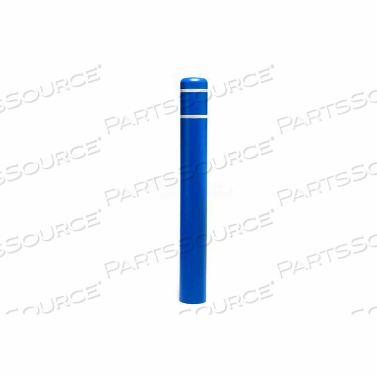 OEM#: CL1385KBOLLARD COVER, 4-1/2DIA. X 52H, BLUE W/WHITE TAPE by Post Guard