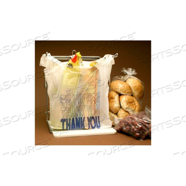 OEM#: CT1520TYTHANK YOU T-SHIRT BAG WITH SUFFOCATION WARNING 19 X 10 0.47 MIL WHITE 2,000 PACK by Elkay Plastics