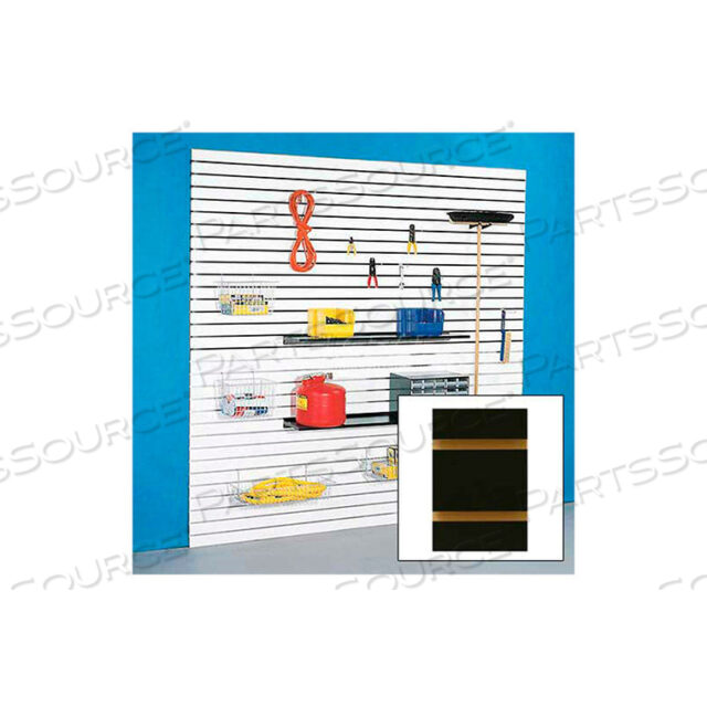 OEM#: 8HX4BHP96 X 48 SLATWALL PANEL - BLACK HPL, WITHOUT INSERTS - PKG QTY 4 by Holland Panel Products