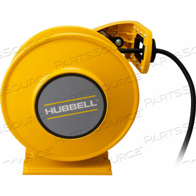 OEM#: ACA12335-DR20HUBBELL INDUSTRIAL DUTY CORD REEL W/ GFCI DUPLEX OUTLET BOX - 12/3C X 35, ALUMIINUM by Gleason