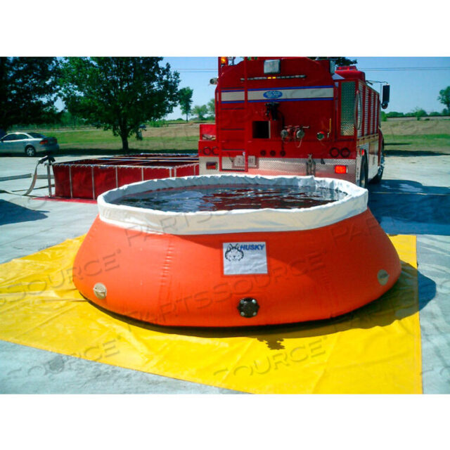 OEM#: LS-2500-GNLOW-SIDED SELF SUPPORTING TANK LS-2500 - 22 OZ. THICKNESS 172 DIA. X 33H 2500 GALLON GREEN by Husky Portable Containment
