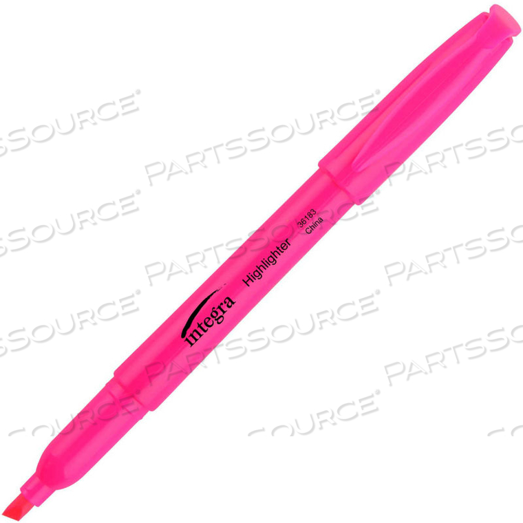 OEM#: 36183PEN STYLE HIGHLIGHTER, CHISEL TIP, FLUORESCENT PINK, DOZEN by Integra