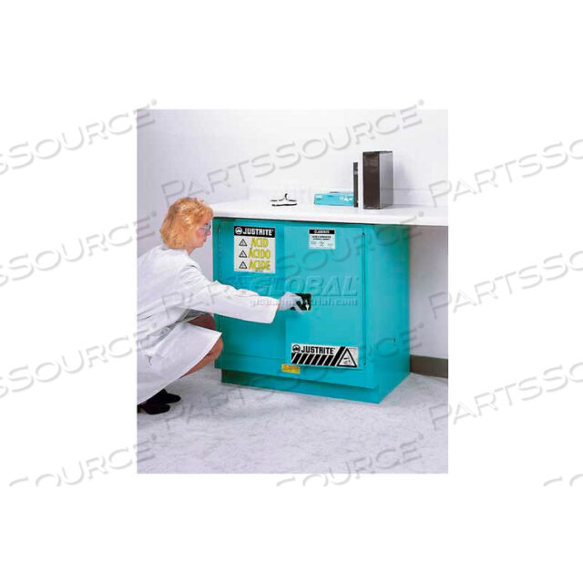 OEM#: 884907231 GALLON 2 DOOR, MANUAL, FUME HOOD ACID CABINET, 48X21-5/8X35-3/4, LGT. NEUTRAL by Justrite