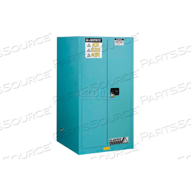 OEM#: 89900290 GALLON 2 DOOR, MANUAL, ACID CORROSIVE CABINET, 43W X 34D X 65H, BLUE by Justrite