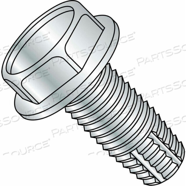 OEM#: 3712FW3/8-16X3/4 UNSLOTTED INDENTED HEX WASHER THREAD CUTTING SCREW TYPE F FULL THRD ZINC, PKG OF 1000 by Kanebridge Corporation