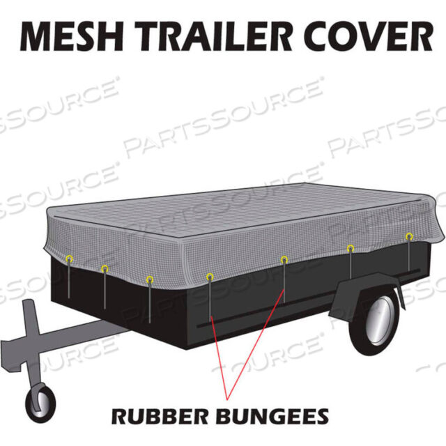 OEM#: MT-TT-0812UTILITY TRAILER MESH COVER, 8W X 12L, BLACK by Xtarps Corporation