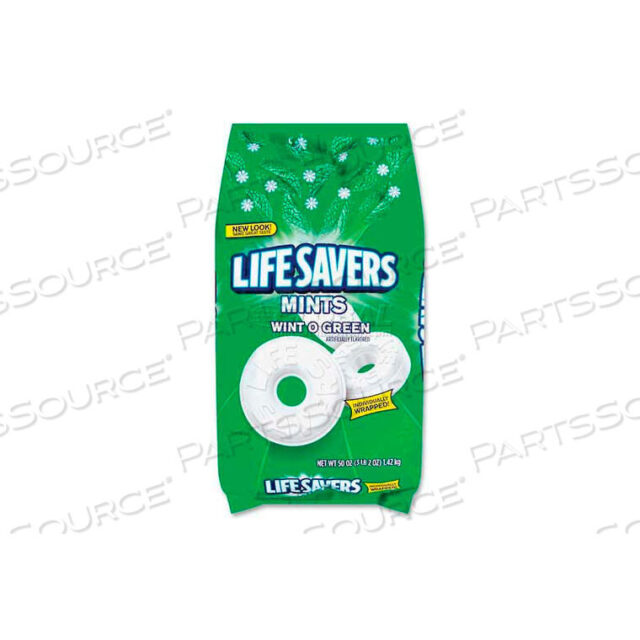 OEM#: MRS21524LIFE SAVERS MINTS, WINT-O-GREEN, 3-1/2 LBS. BAG by Marjack