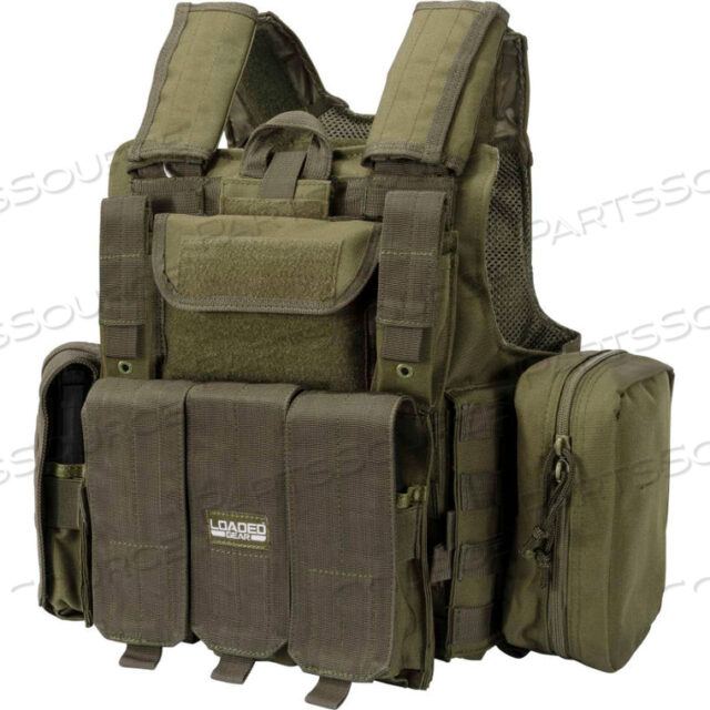 OEM#: BI12286LOADED GEAR VX-300 TACTICAL PLATE CARRIER VEST, GREEN by Barska