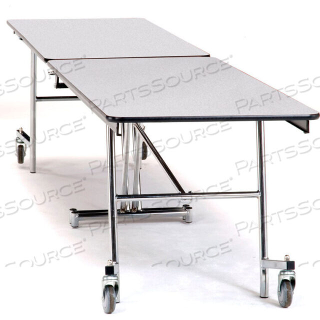 OEM#: MT8-MDPEPCGY8 MOBILE RECTANGULAR TABLE - MDF WITH PROTECTEDGE - BLACK FRAME - GREY NEBULA by National Public Seating