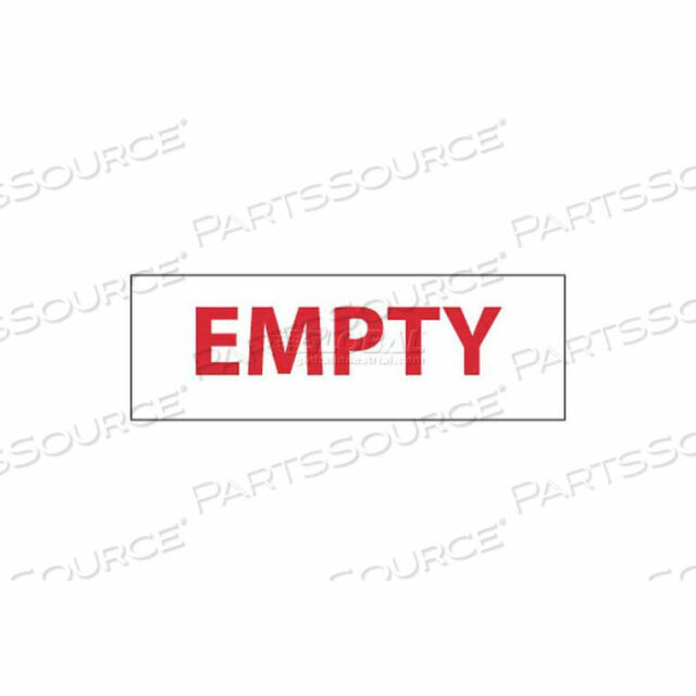 OEM#: M55RNMC CYLINDER SIGN, EMPTY, 4 X 12, WHITE/RED by National Marker Company