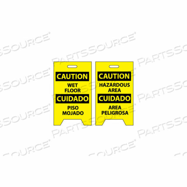 OEM#: FS26FLOOR SIGN - CAUTION WET FLOOR CUIDADO PISO MOJADO by National Marker Company