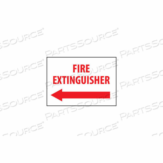 OEM#: M419PBFIRE SAFETY SIGN - FIRE EXTINGUISHER WITH LEFT ARROW - VINYL by National Marker Company