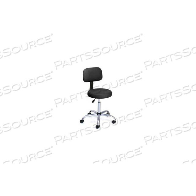 OEM#: B245-BKMEDICAL STOOL WITH BACKREST - VINYL - BLACK by Boss