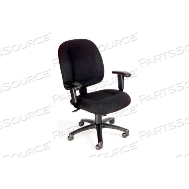 OEM#: B495-BKERGONOMIC TASK CHAIR WITH ARMS - FABRIC - MID BACK - BLACK by Boss