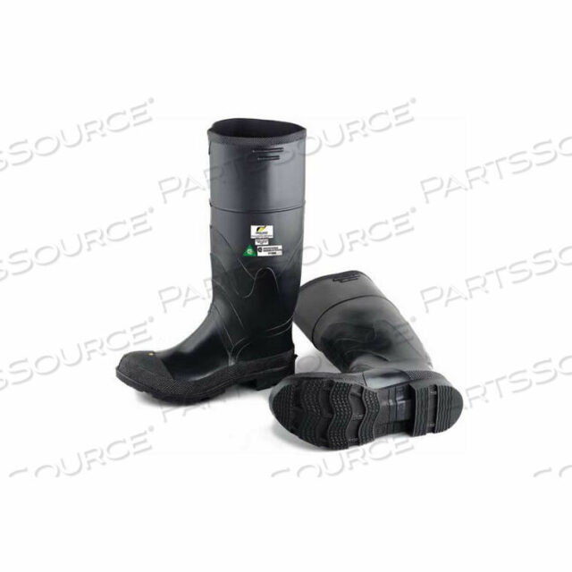 OEM#: 866220600MENS BOOT, 16 ECONOMY BLACK STEEL TOE/STEEL MID-SOLE, PVC, SIZE 6 by Dunlop