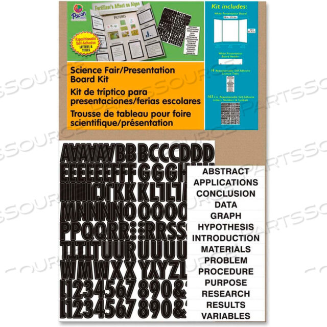 OEM#: 3793CORRUGATED PRESENTATION BOARD KIT, 48W X 36H, WHITE, 1 KIT by Pacon