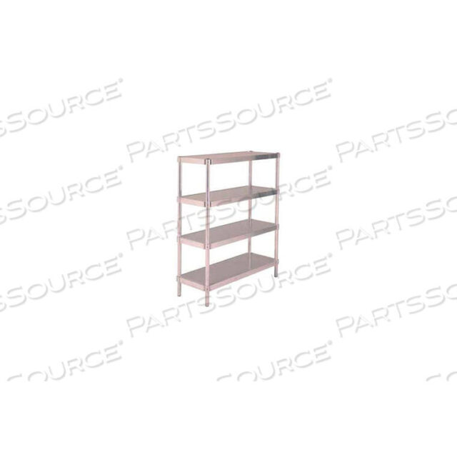 OEM#: A186048-4EQUIPMENT STANDS, 4-SHELF SHELVING UNIT, 18W X 60H X 48L, ALUMINUM by Prairie View Industries Inc.