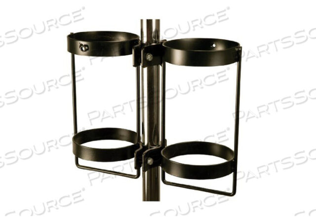 OEM#: CR-VMO03POLE MOUNTED DUAL CYLINDER HOLDER, 1-1/4 IN DIA, STEEL, BLACK POWDER COAT by WT Farley Inc