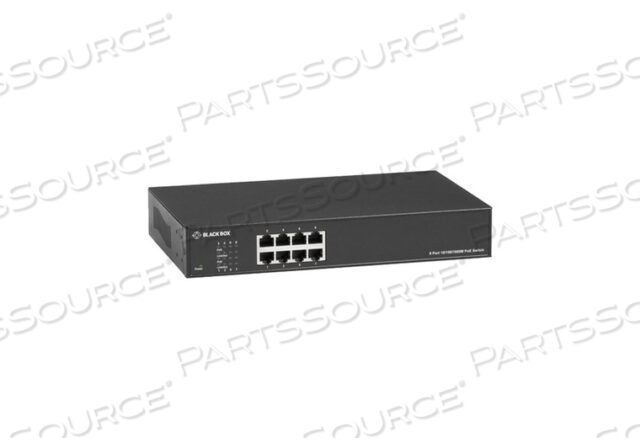 ETHERNET SWITCH, RJ-45, MEETS ROHS, TAA, 6.3 IN X 10.4 IN X 1.7 IN