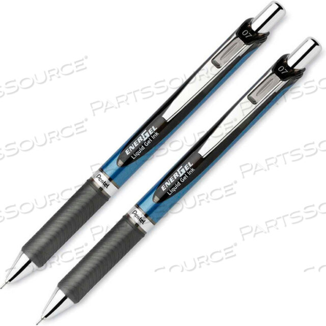 OEM#: BLN77BP2AENERGEL RETRACTABLE GEL PEN, REFILLABLE, METAL TIP, 0.7MM, BLACK INK, 2/SET by Pentel of America
