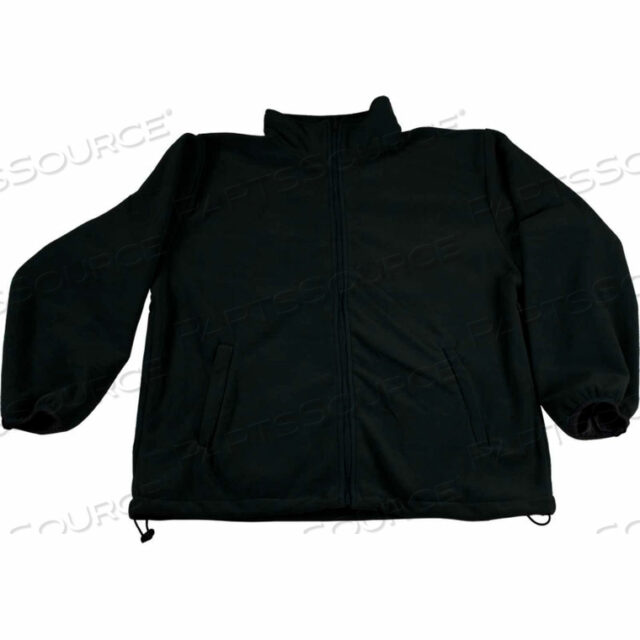 OEM#: BSW-S1-MFLEECE WORK JACKET W/2 ZIPPED SLASH POCKETS, ELASTIC CUFFS, BLACK, SIZE M by Petra Roc Inc